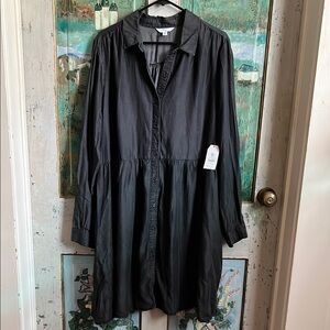 Women's Dark Grey Denim Shirt Dress XXL (20)